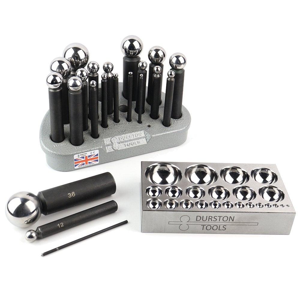 Durston 21 Piece Dapping Punch Set with Flat Block
