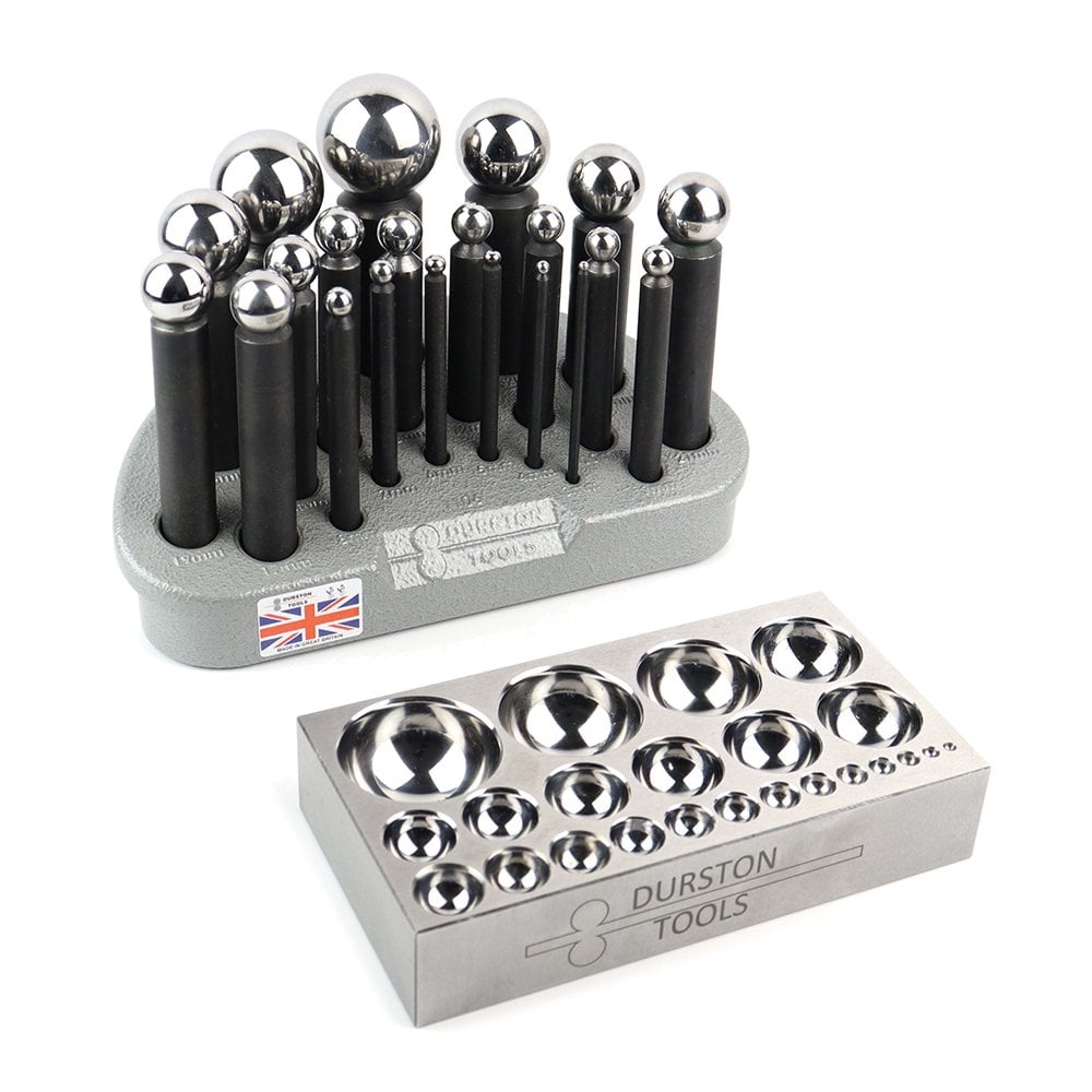 Durston 21 Piece Dapping Punch Set with Flat Block