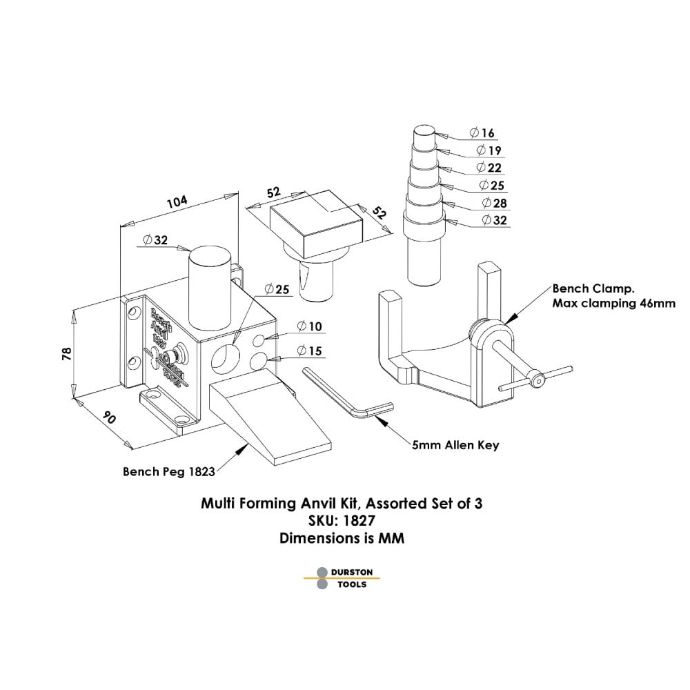 Durston Multi Forming Anvil Set