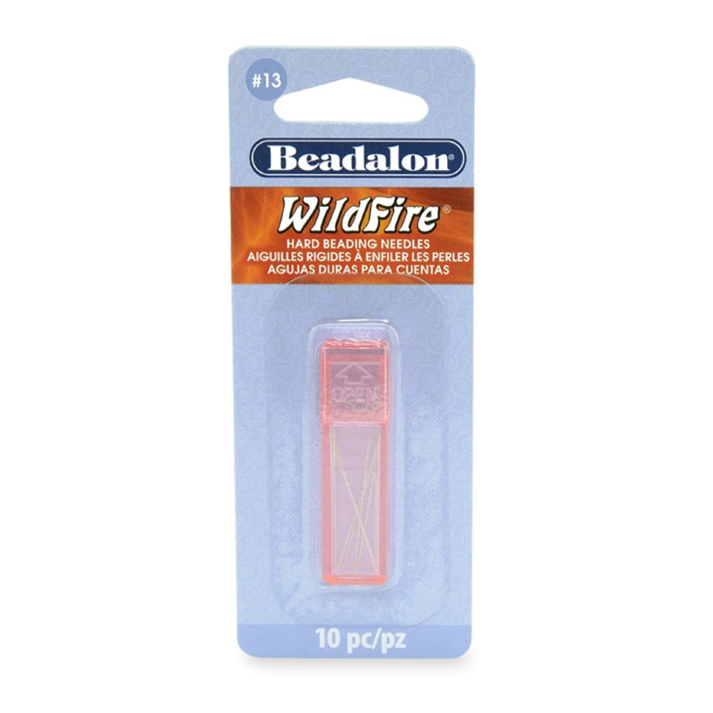 Beadalon Wildfire Hard Beading Needles, Size 13, 10pcs