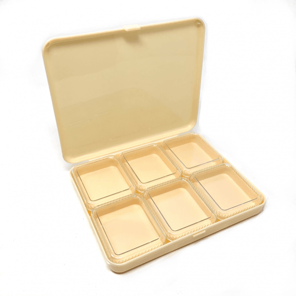 6 Plastic Storage Boxes Rectangular