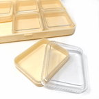 6 Plastic Storage Boxes Rectangular