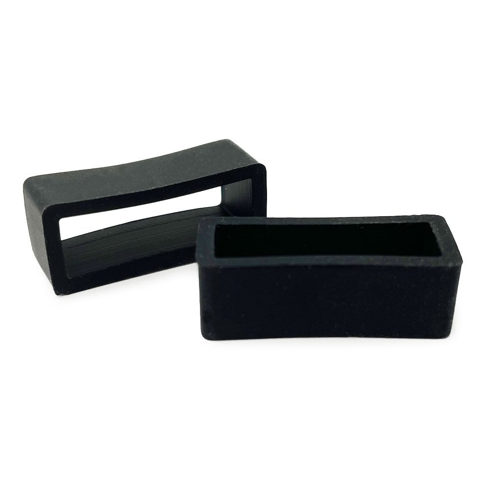 High Quality Silicon Watch Strap Keeper - Black