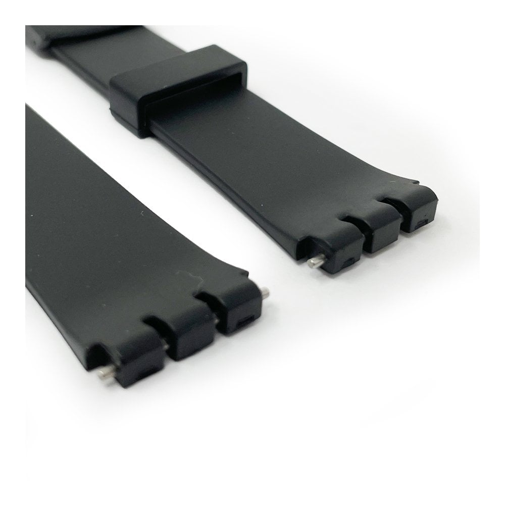 Black PVC Watch Strap