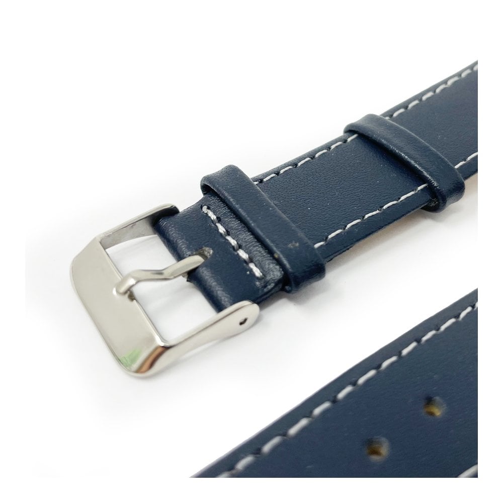Navy Blue Leather Watch Strap