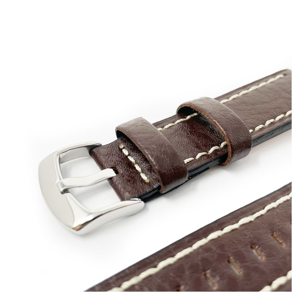 Brown Grain Leather Watch Strap