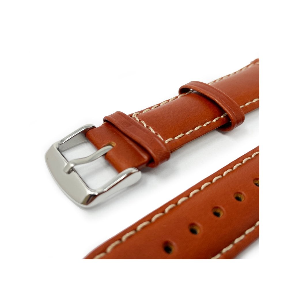 Italian Leather Watch Strap, Sorrento, Chestnut Brown