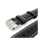 Italian Leather Watch Strap, Sorrento, Black