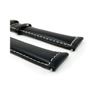 Italian Leather Watch Strap, Sorrento, Black