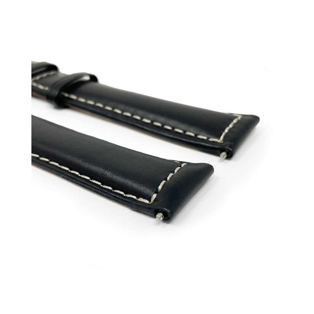 Italian Leather Watch Strap, Sorrento, Black