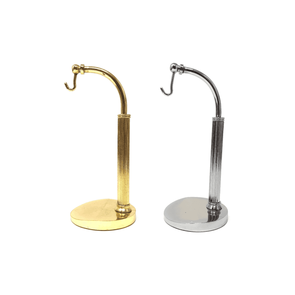 Pocket Watch Hanging Display Stand in Brass & Silver
