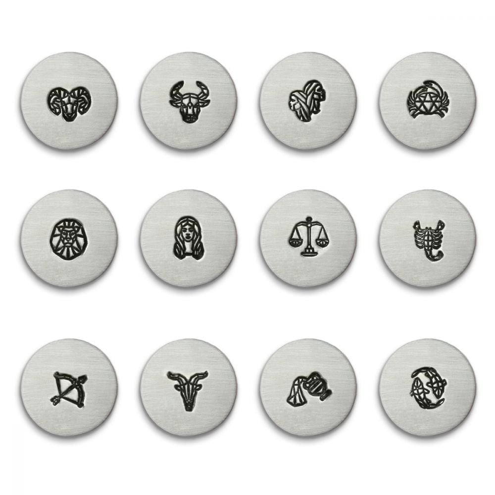 ImpressArt Geometric Zodiac Signature Design Stamps, 6mm