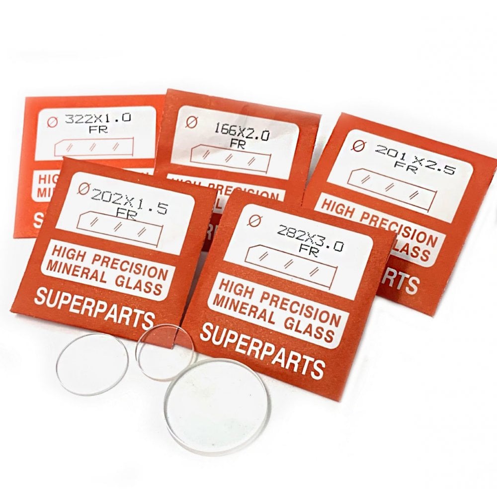 Round & Flat Watch Glass 3.5mm Thick 25-50mm Range