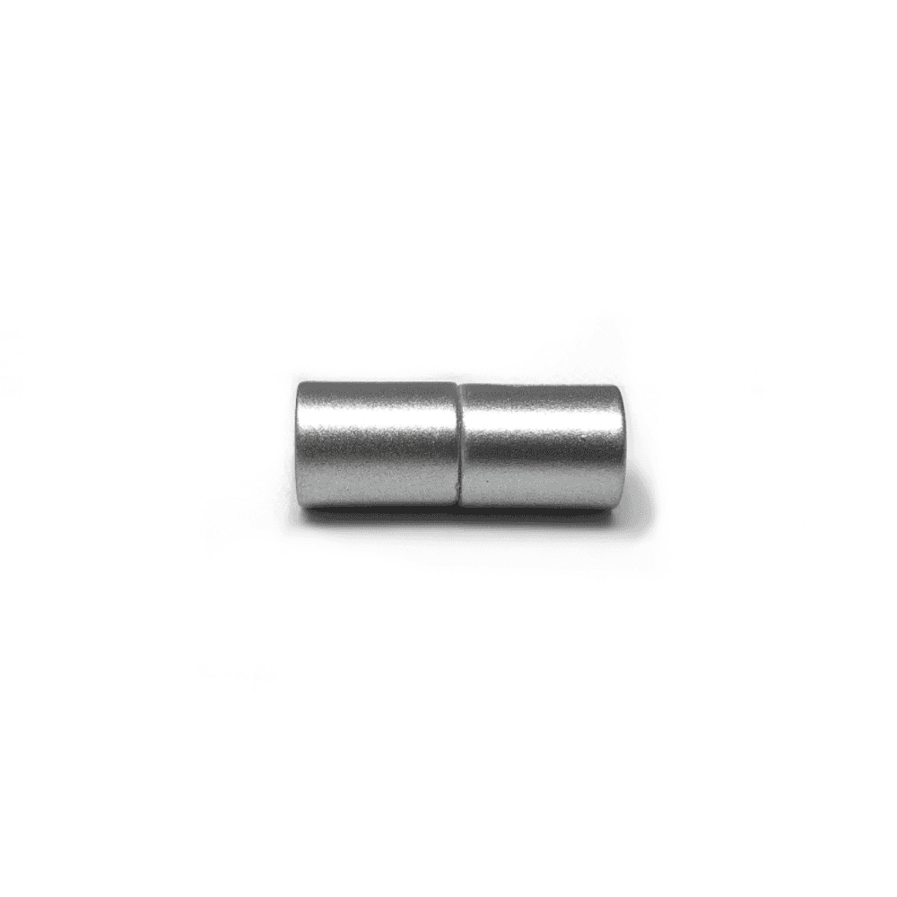 Magnetic Kumihimo Clasp – Acrylic Matte Silver 6mm