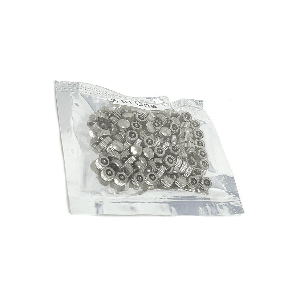 Chrome Watch Crowns 100 Pcs