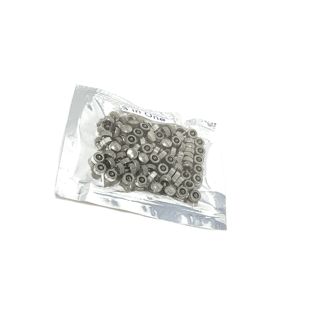Chrome Watch Crowns 100 Pcs