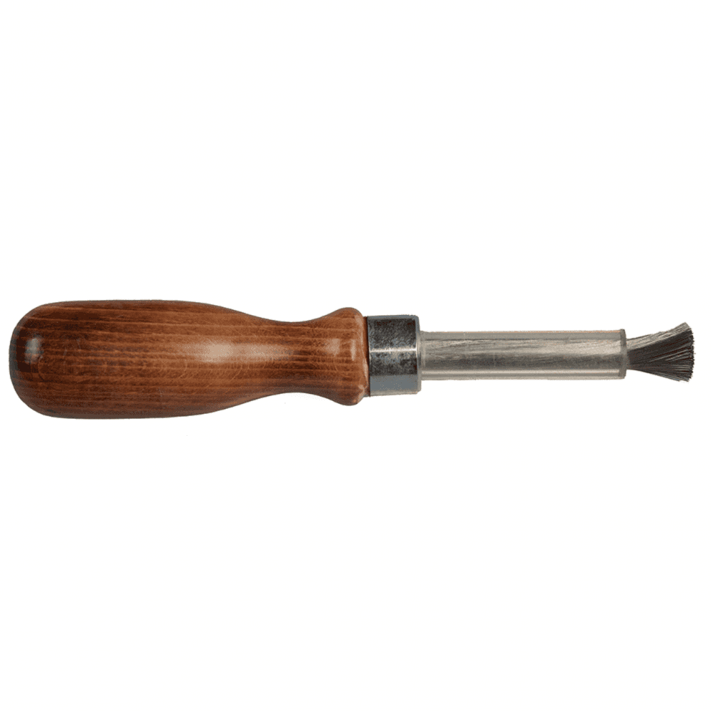 Steel Scratch Brush with Wood Handle