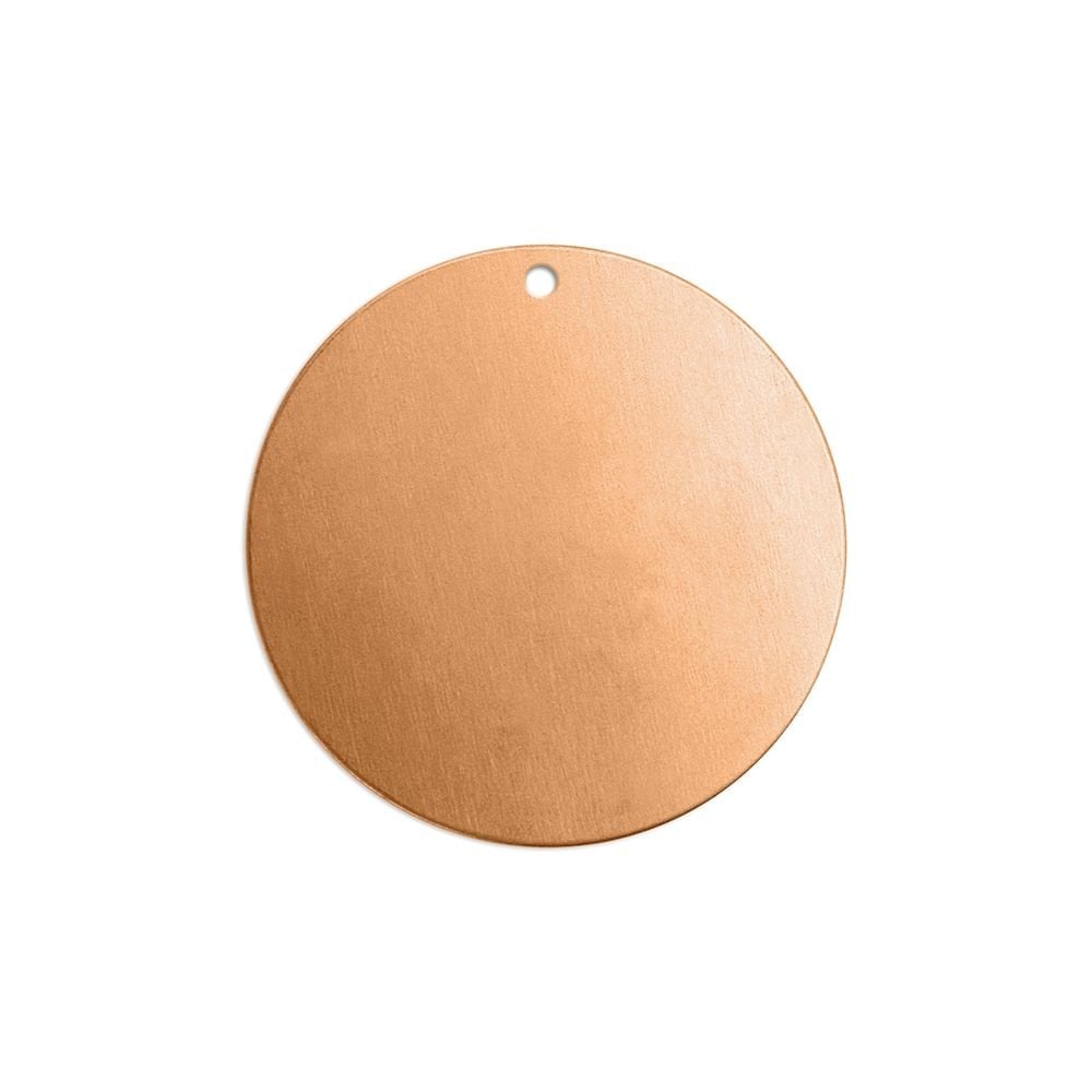 ImpressArt Premium Stamping Blanks - Copper 1" Circle with Hole