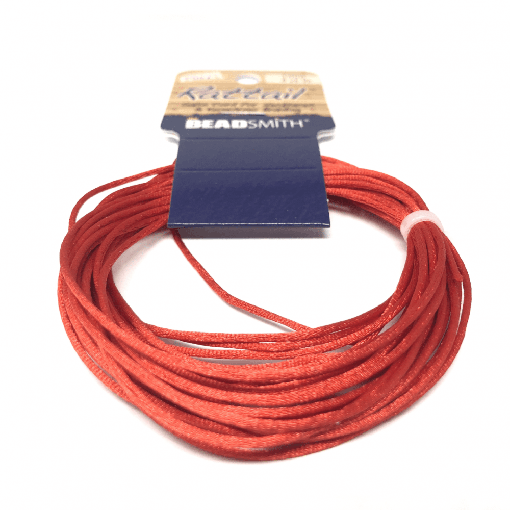 Beadsmith Rattail Satin Cord - Red