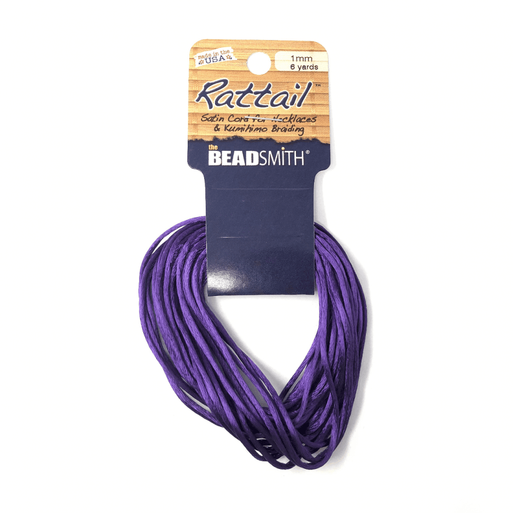 Beadsmith Rattail Satin Cord - Purple