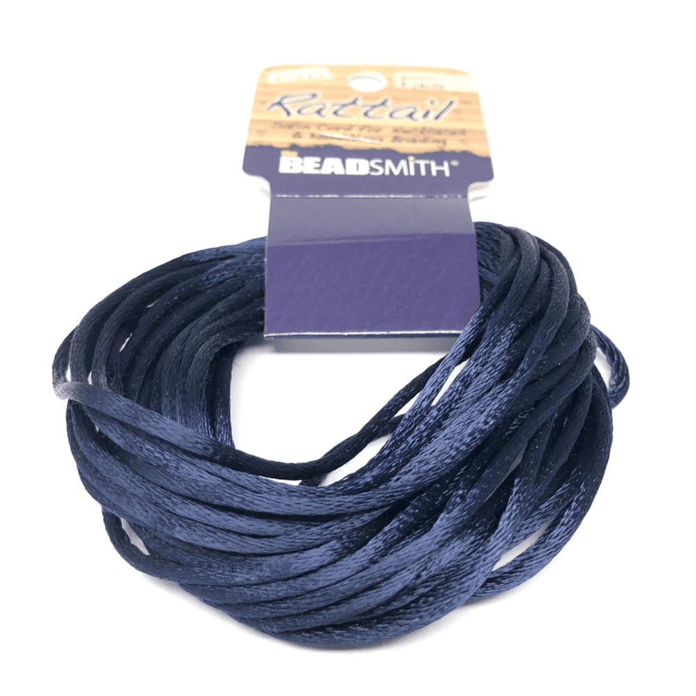 Beadsmith Rattail Satin Cord - Navy