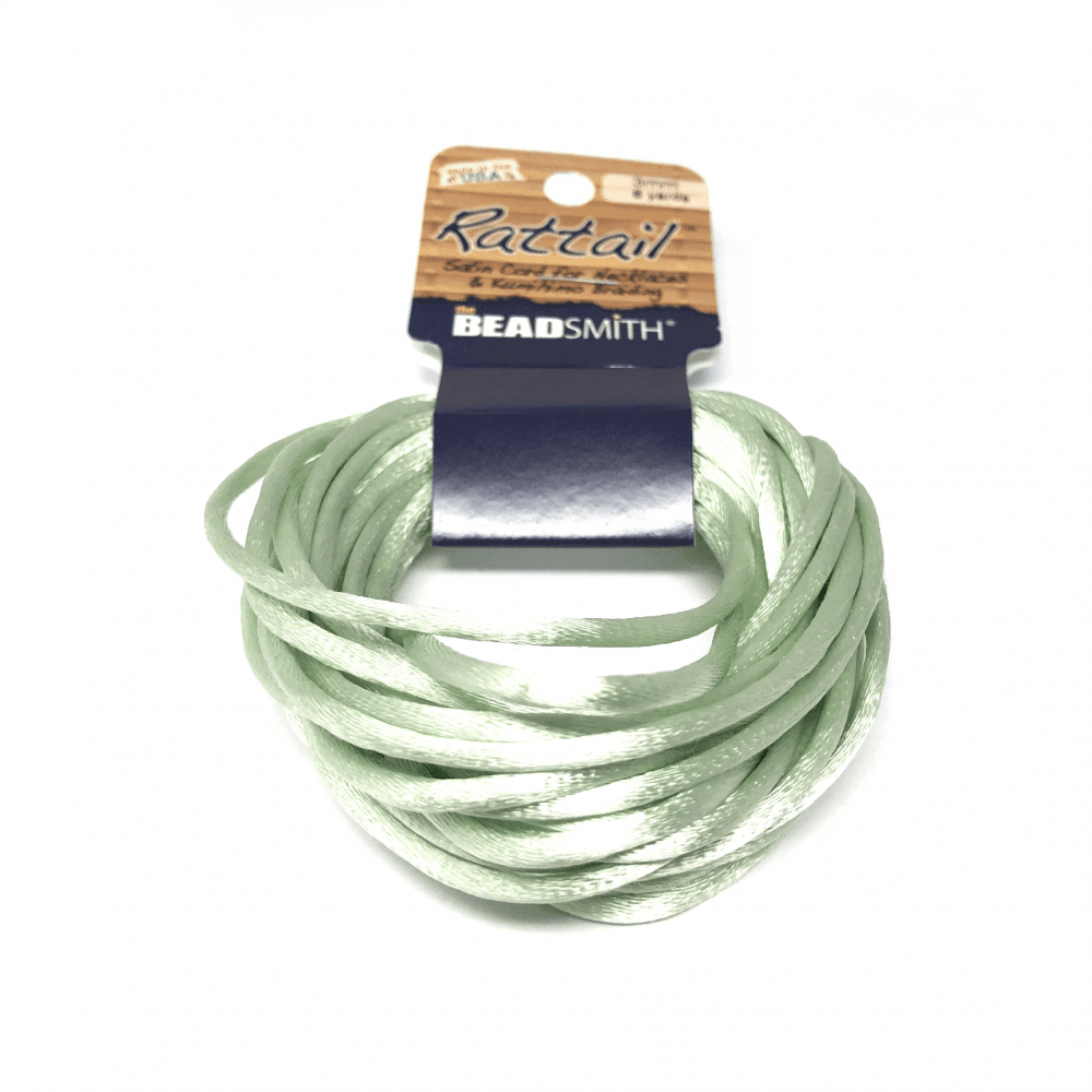 Beadsmith Rattail Satin Cord - Mint