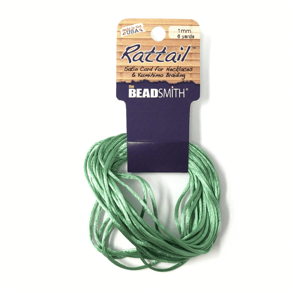 Beadsmith Rattail Satin Cord - Emerald