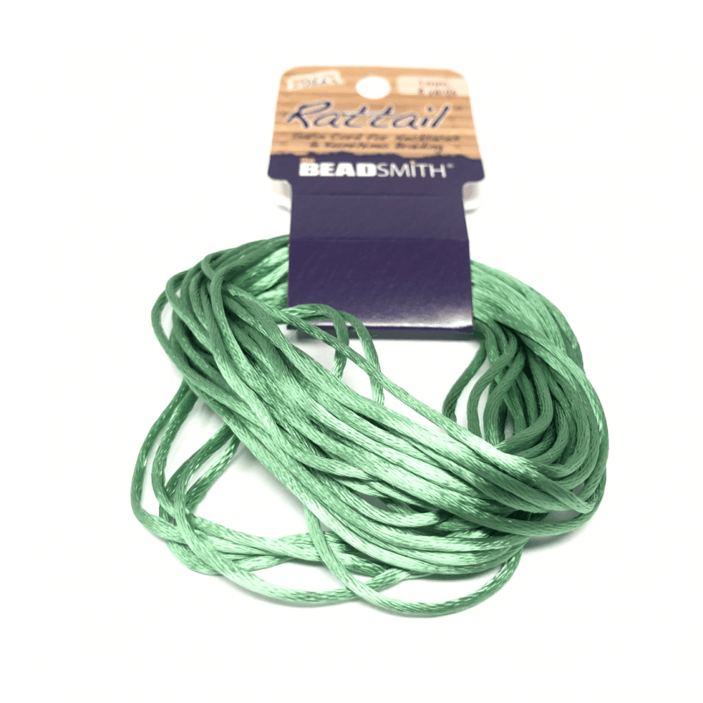 Beadsmith Rattail Satin Cord - Emerald