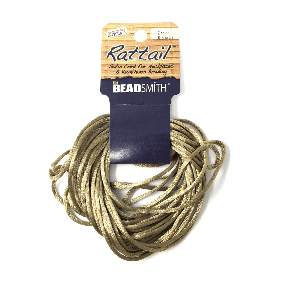 Beadsmith Rattail Satin Cord - Coffee