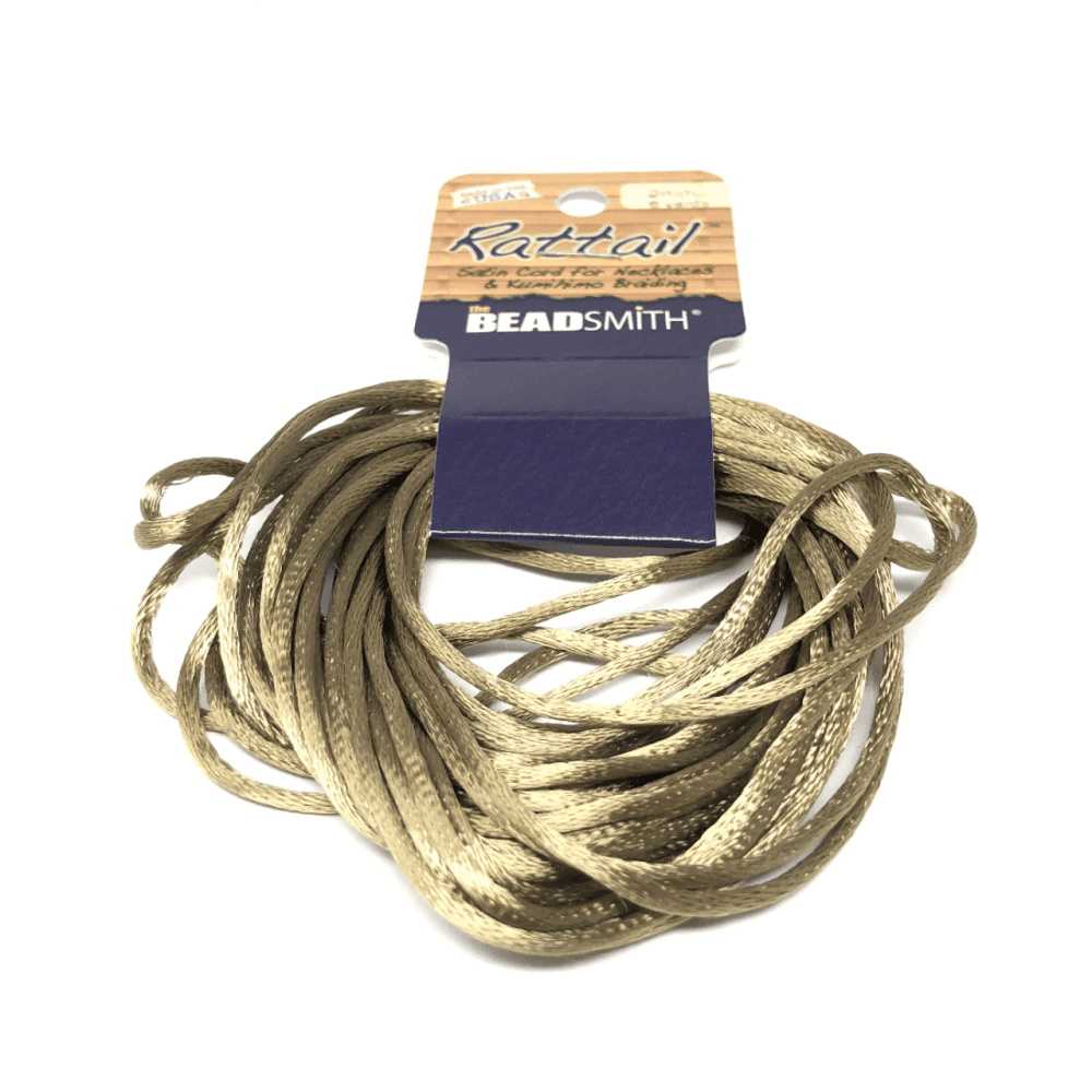 Beadsmith Rattail Satin Cord - Coffee
