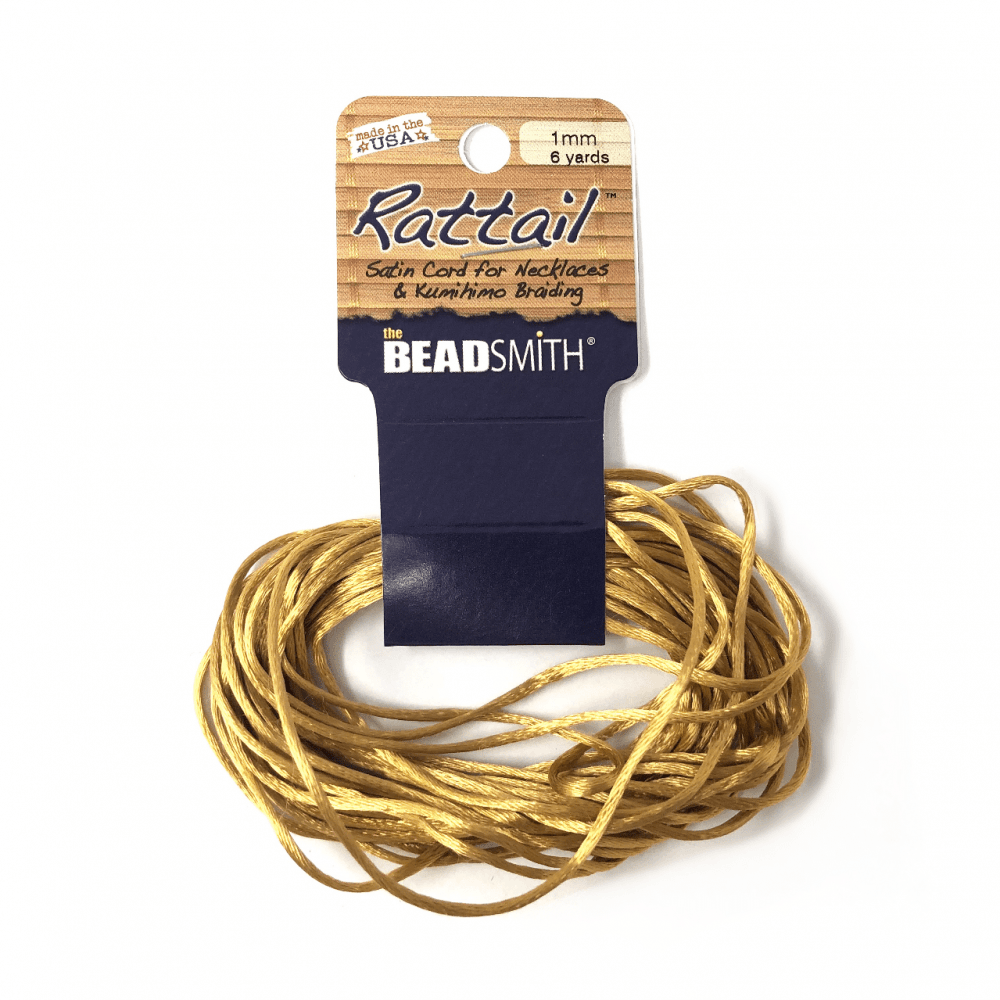 Beadsmith Rattail Satin Cord - Camel