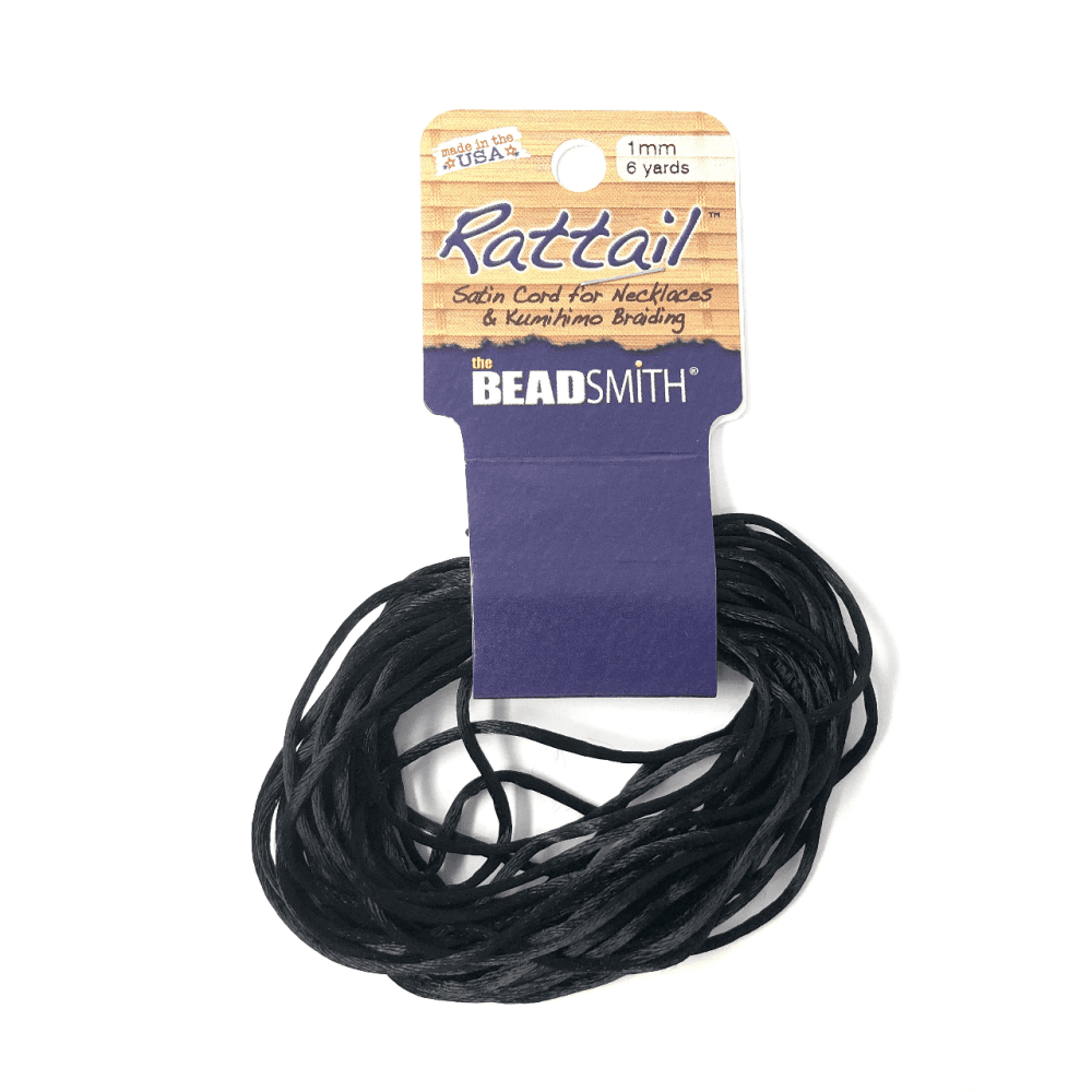 Beadsmith Rattail Satin Cord - Black