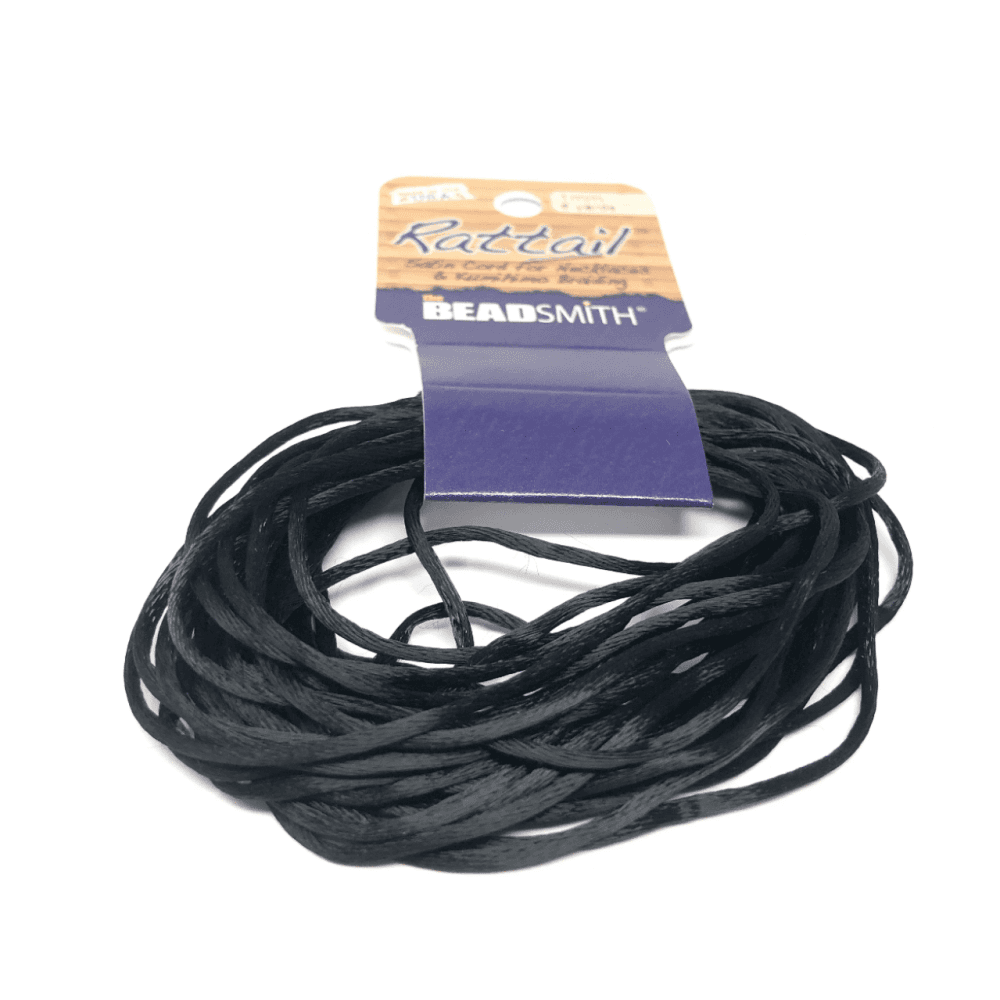 Beadsmith Rattail Satin Cord - Black