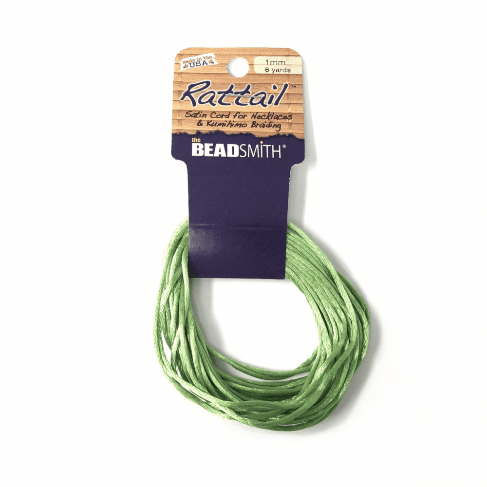 Beadsmith Rattail Satin Cord - Apple Green