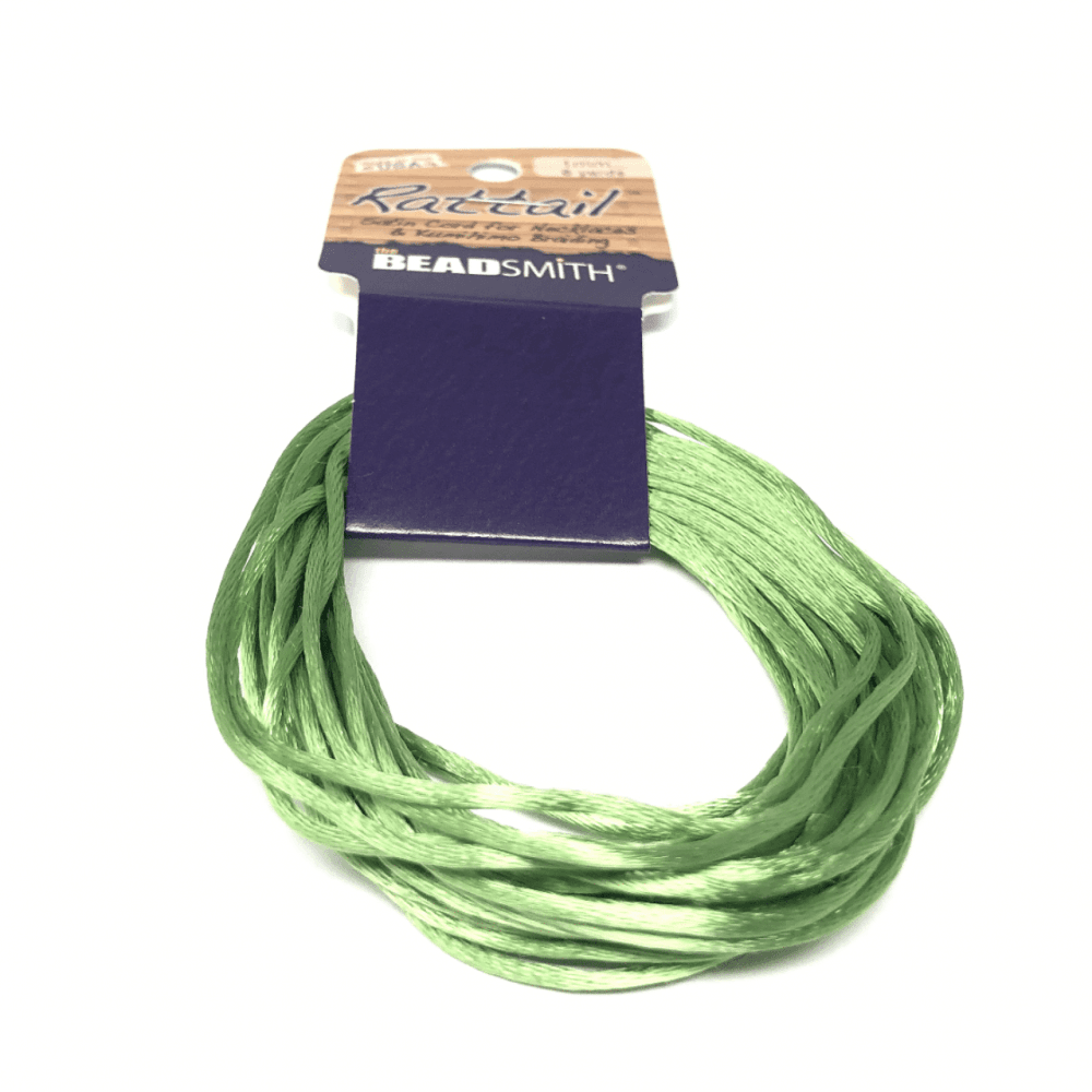 Beadsmith Rattail Satin Cord - Apple Green