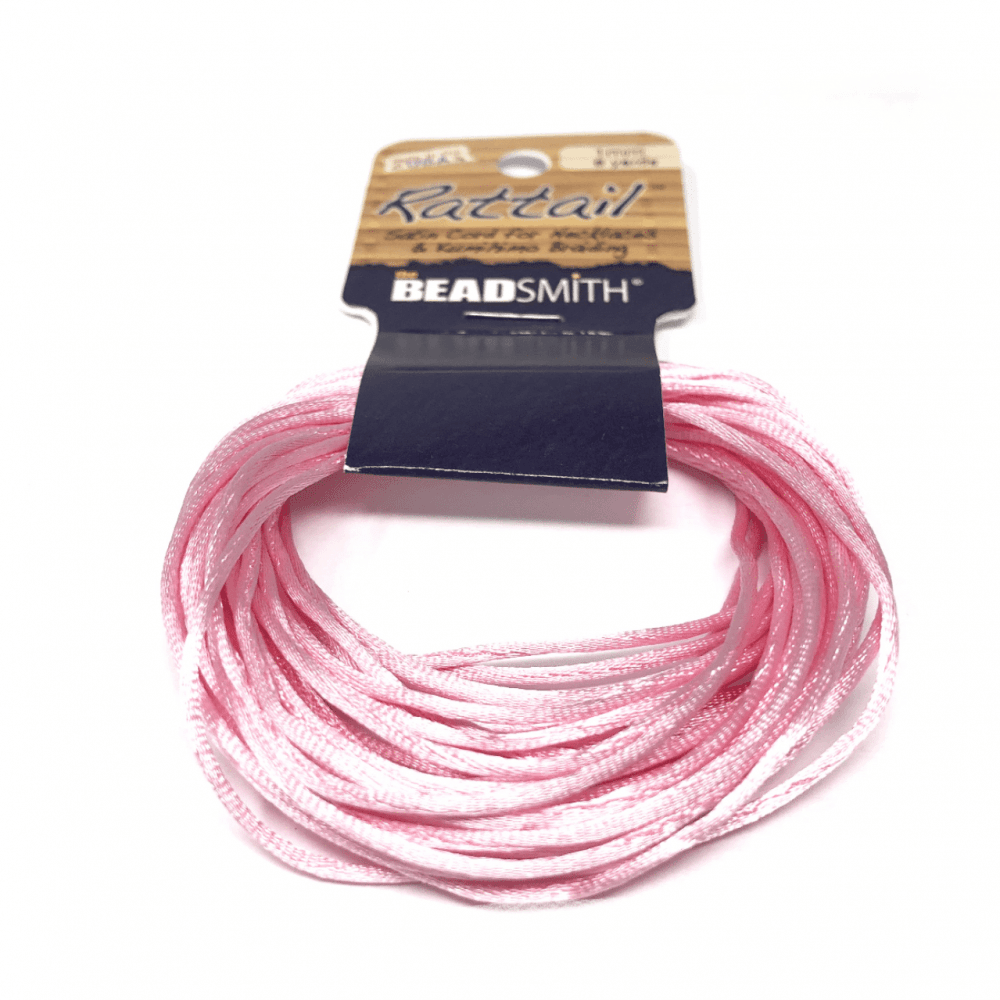 Beadsmith Rattail Satin Cord - Antique Mauve