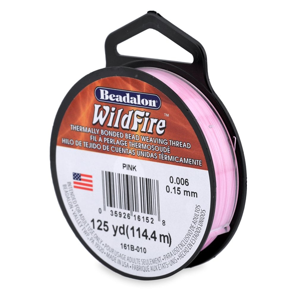 Beadalon Wildfire Beading Thread, 0.15mm, Pink