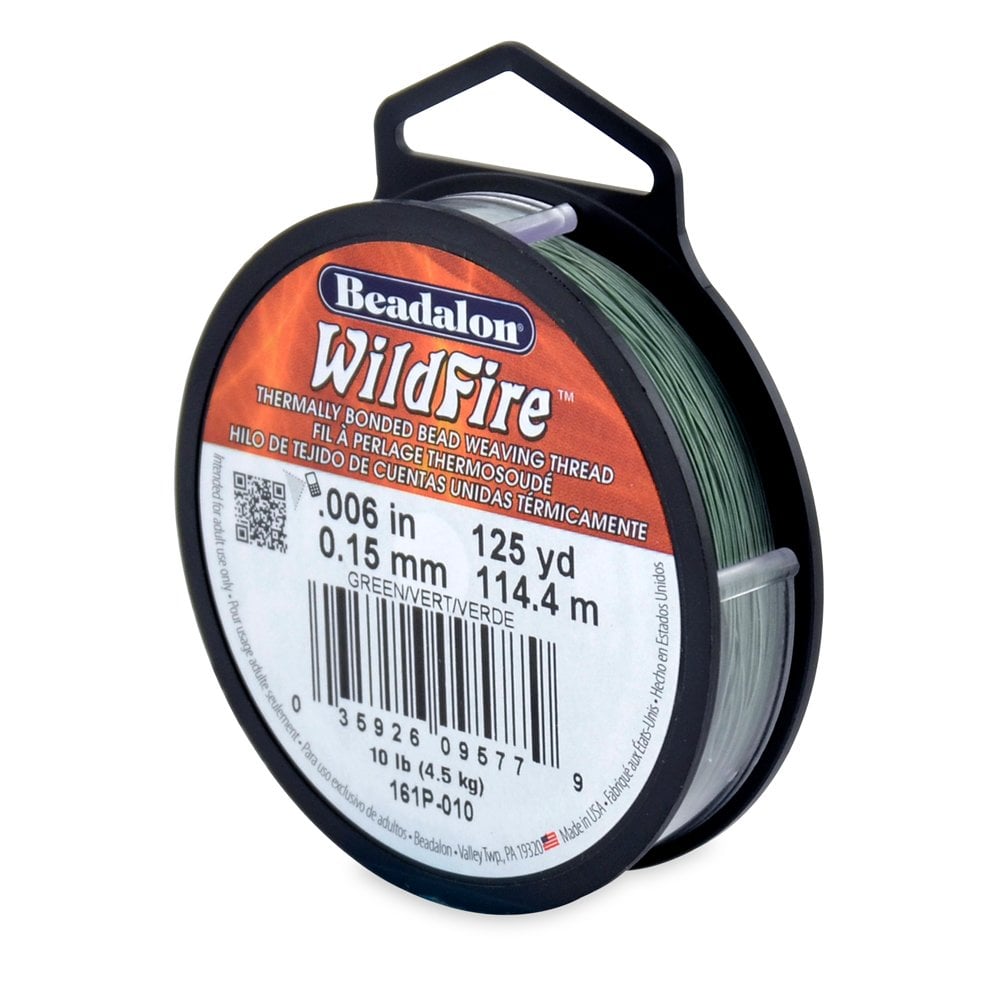 Beadalon Wildfire Beading Thread, 0.15mm, Green