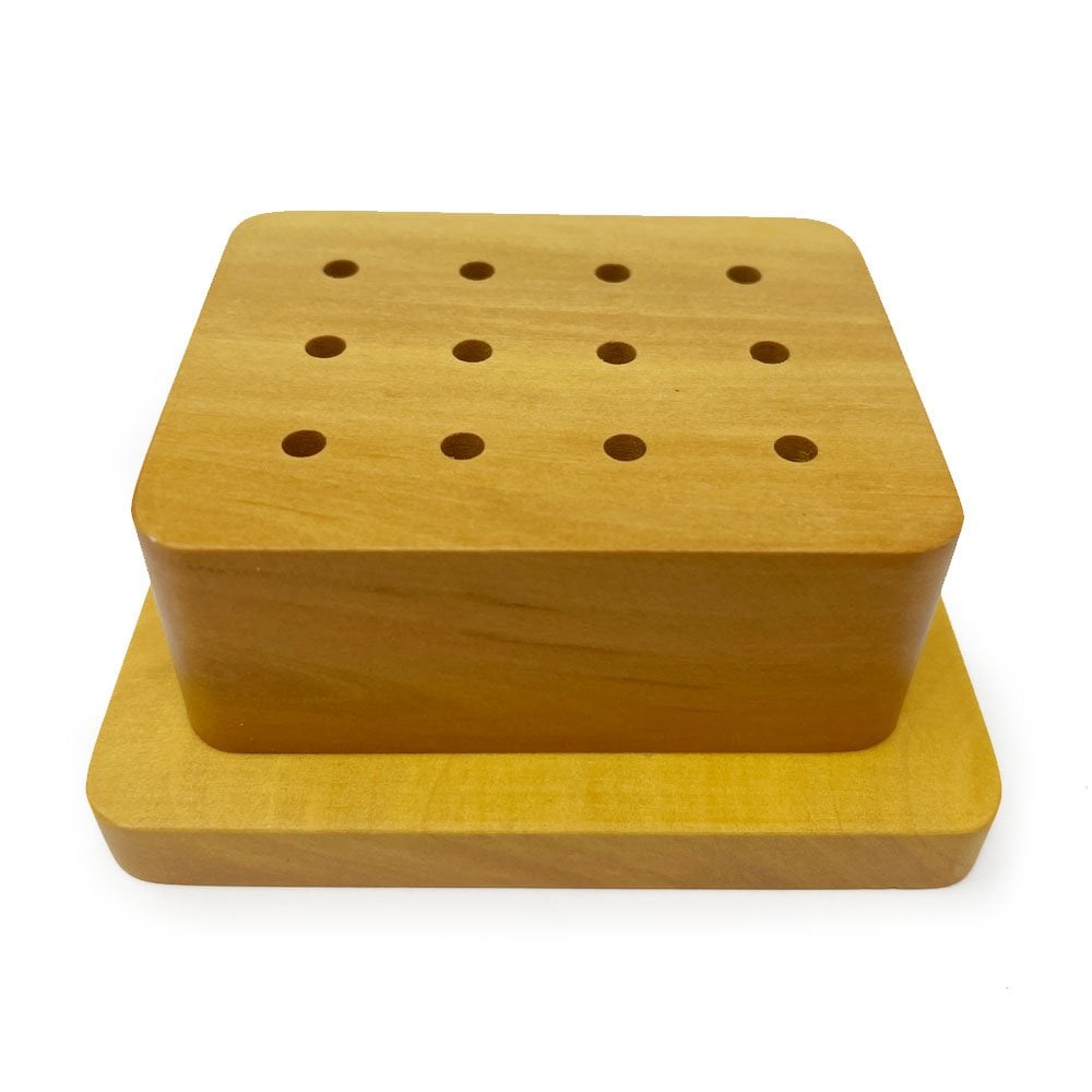 Wooden Rotary Mandrel Stand, 12 Holes