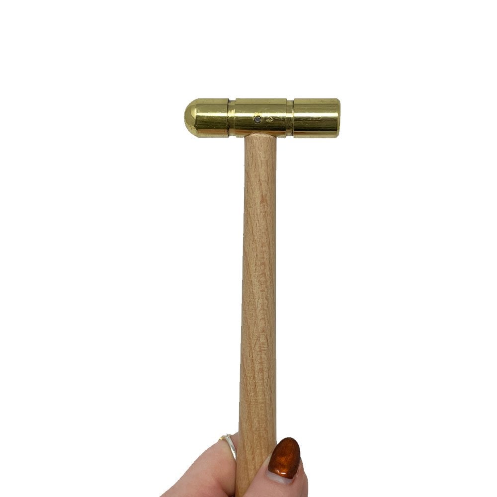 Small Brass Head Hammer - Domed & Flat Face