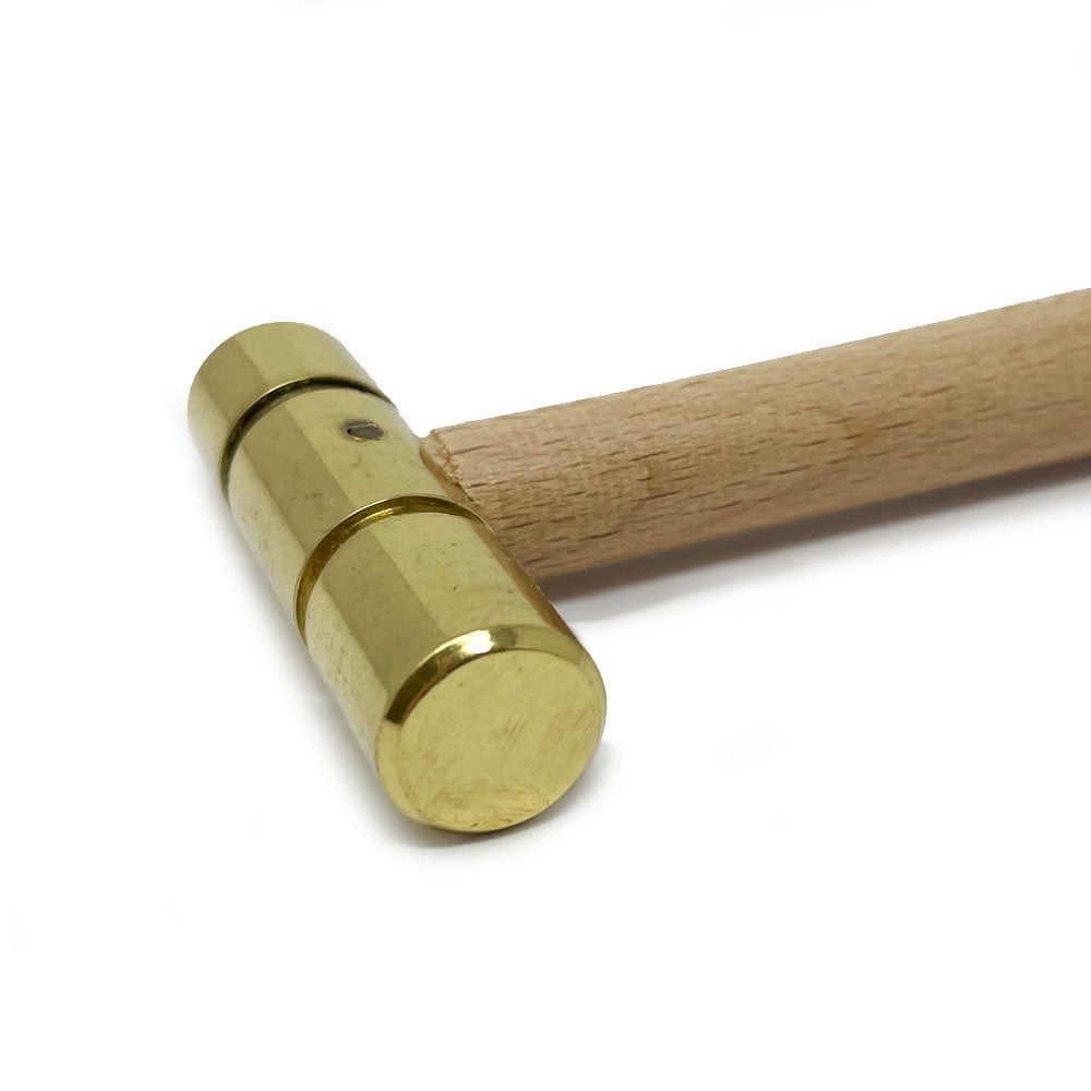 Small Brass Head Hammer - Domed & Flat Face