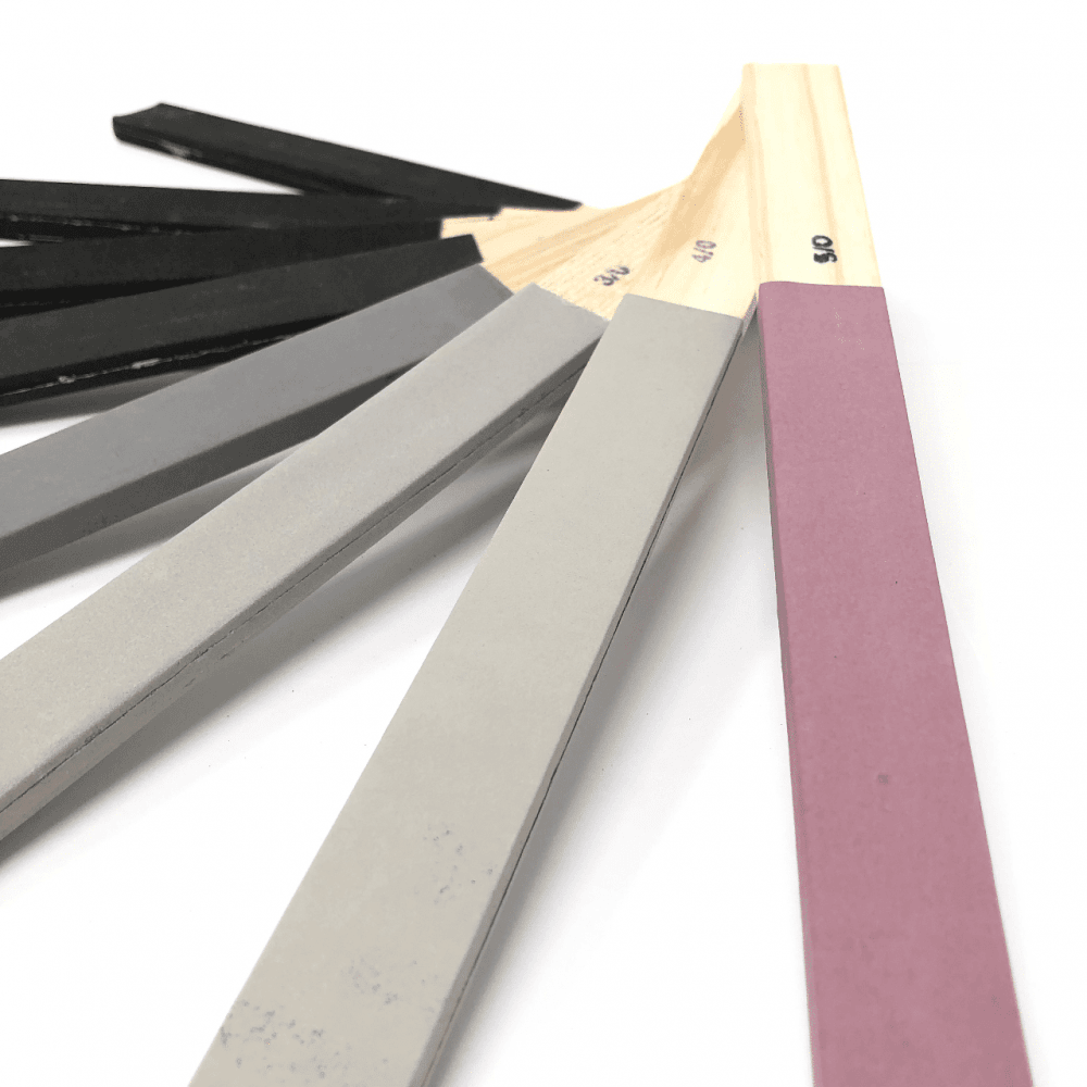 Set of 8 Flat Emery Sticks - Rough to Fine Grit