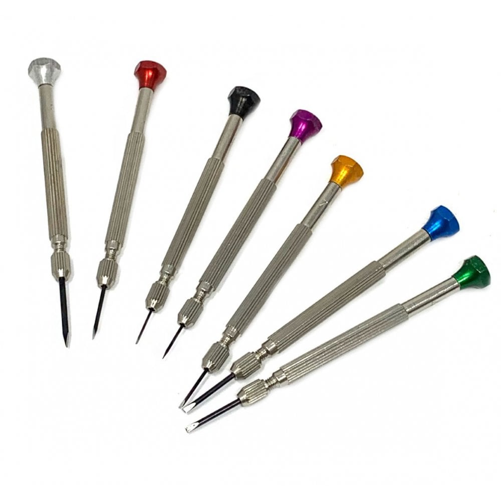 Mini Screwdrivers with Reversible Blades Set of 7