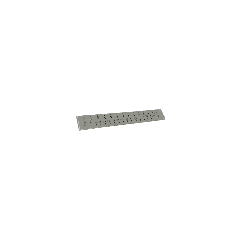 Large Rectangle Draw Plate 30 Holes 1.2x2.2 - 2.8x5.2mm