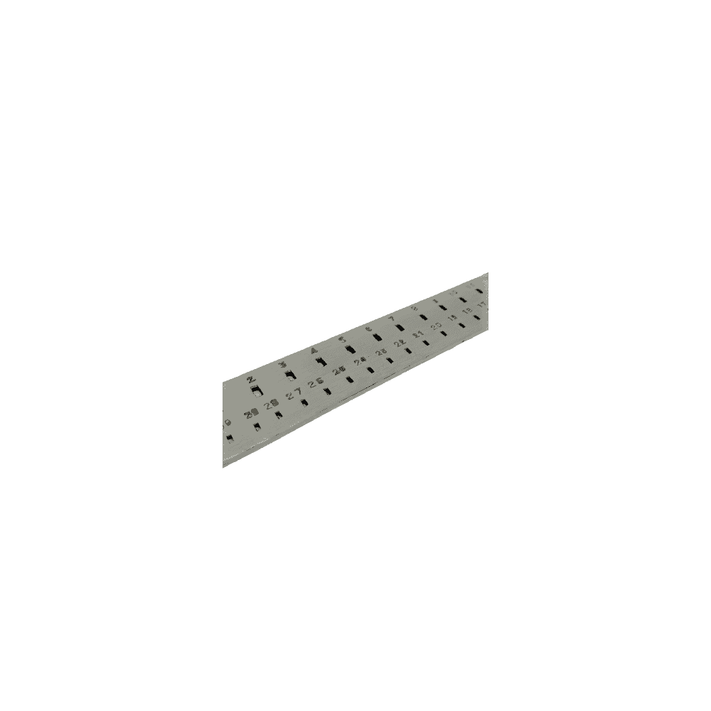Large Rectangle Draw Plate 30 Holes 1.2x2.2 - 2.8x5.2mm