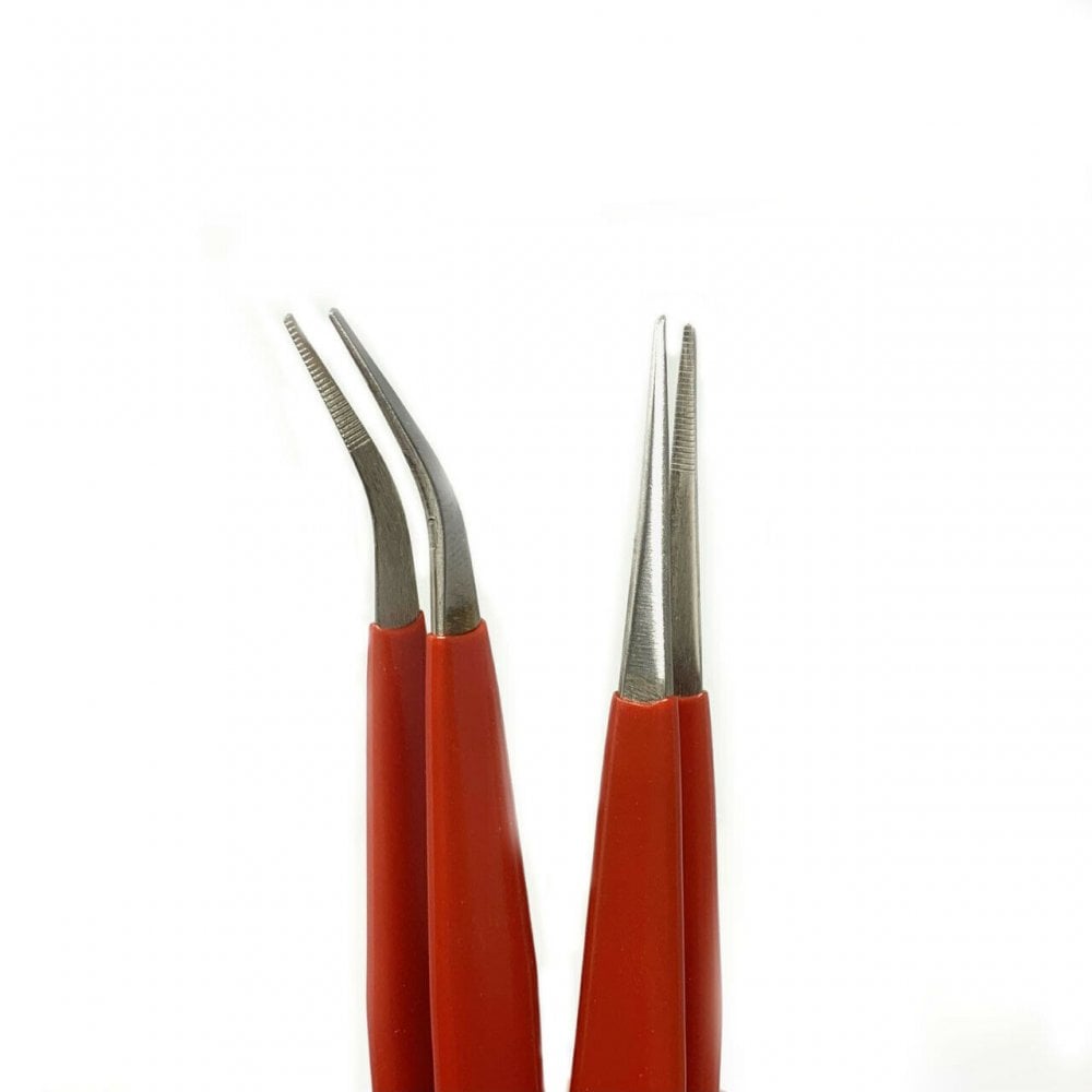 Insulated Pair of Tweezers with PVC Grip