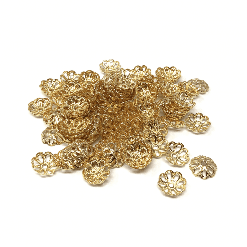 Gold Plated Filigree Bead Caps 6mm - Pack of 144
