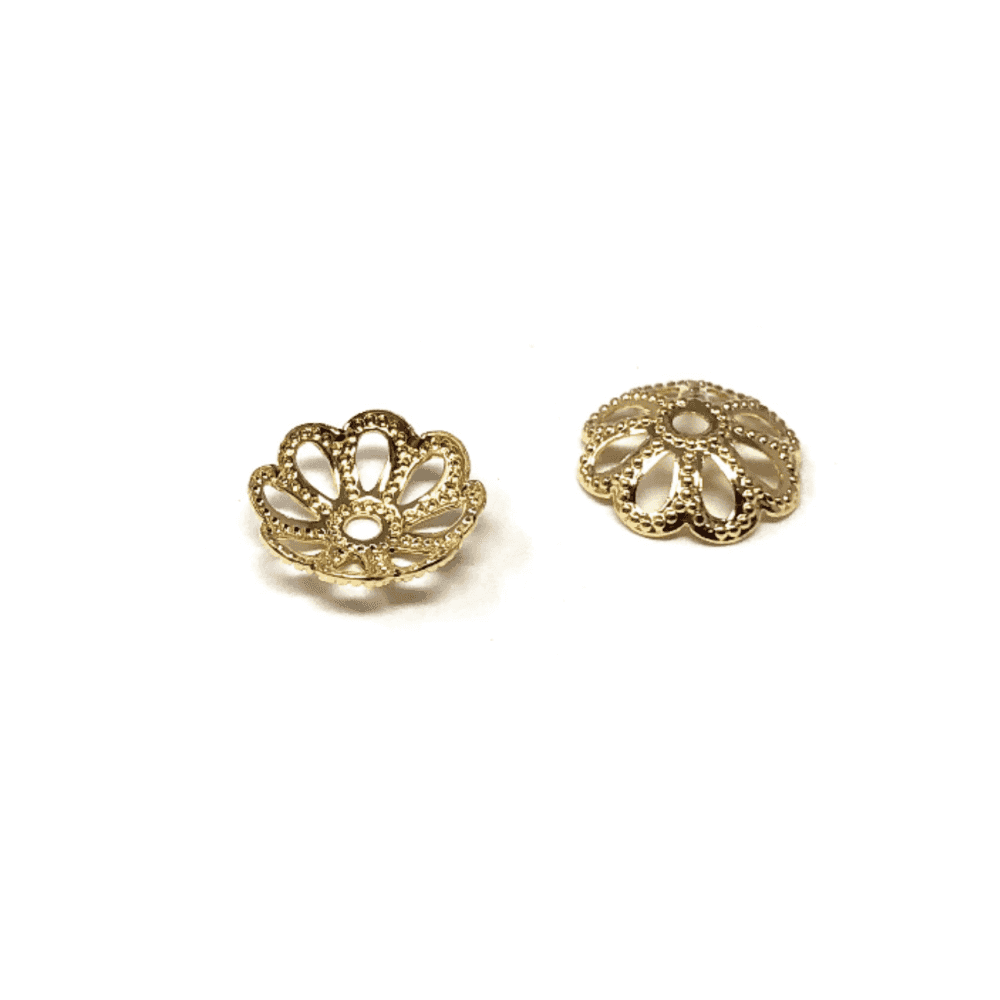 Gold Plated Filigree Bead Caps 6mm - Pack of 144