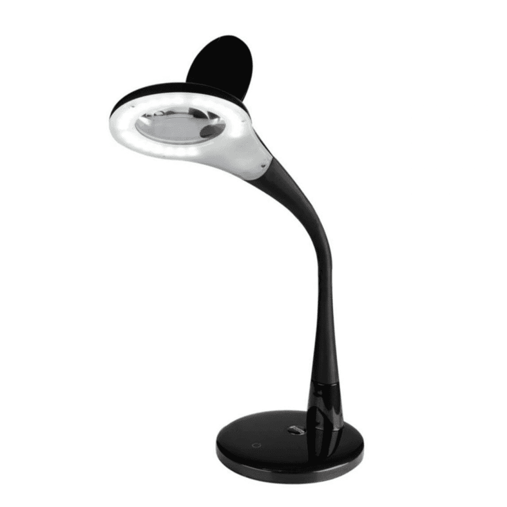 Durston Jeweller's LED Magnifying Table Lamp - Black