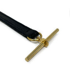 Leather Pocket Watch Albert - Black - Gold Plated